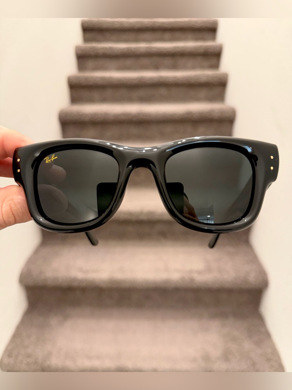 New Ray-Ban Wayfarer Puffer Asap Rocky AWGE RB4940 4940 Black Size 47/23